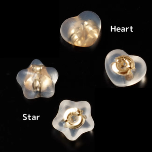 Nakagawa Corporation Secure Hold Silicone Stud Earrings Back Gentle Touch <b>Jewelry</b> Making Components (Round Star) Bulk <b>Findings</b> - Product Image 3