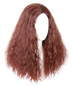 Venta al por Mayor de Fábrica de Extensiones de Cabello Rizado Marrón de Fibra Resistente al Calor, Estilo Bohemio, para Niñas - Product Image 5