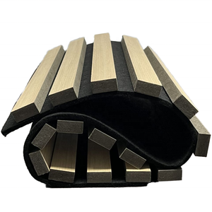 Decoración Interior moderna Reducción <span class=keywords><strong>de</strong></span> ruido Fieltro suave Aislamiento acústico Listón <span class=keywords><strong>de</strong></span> madera Paneles <span class=keywords><strong>de</strong></span> pared acústicos flexibles - Product Image 1