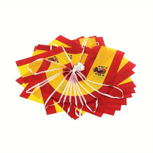 Khuyến Mại Xách Tay Treo Polyester 30Pcs 5.5*8.27Inch Tây Ban Nha Chuỗi Cờ, Nhỏ Mini Tây Ban Nha Cờ Bunting Biểu Ngữ - Product Image 5