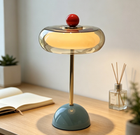 Lampe de table en verre rechargeable, moderne, abordable et luxueuse, trois couleurs, pour le salon, la chambre et l'éclairage d'ambiance