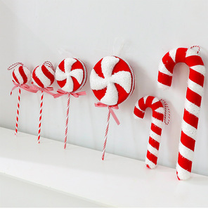 LINGKAI Red White Striped Foam <b>Candy</b> <b>Cane</b> <b>Christmas</b> Ornaments Lollipop Hanging Pendants for Xmas Tree Decor - Product Image 6