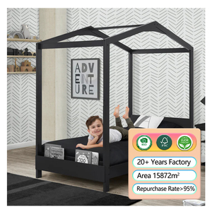 <span class=keywords><strong>Letto</strong></span> per Bambini <span class=keywords><strong>Montessori</strong></span> in Legno Massello Design Moderno a Forma di Casa Colore Naturale Regolabile Durevole per Camera da <span class=keywords><strong>Letto</strong></span> Soggiorno Stile Loft - Product Image 1