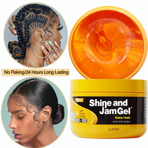 Factory Price Extra Hold No Flaking Residue Edge Control Extra Hold Loc n Braid Gel Retwist Shine <strong>Jam</strong> - Product Image 4