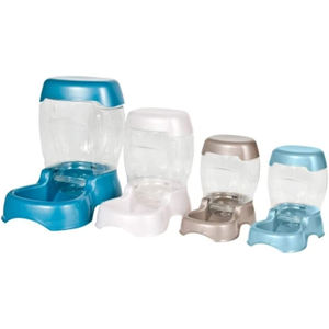 Tempat makan kucing minum anjing air hewan peliharaan lambat mangkuk tempat makan hewan peliharaan pintar kapasitas mutiara Tan tempat makan perjalanan hewan peliharaan - Product Image 6