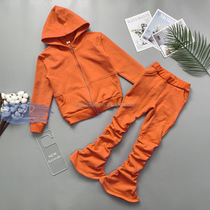 Conjunto Deportivo Casual de Invierno para Niños y Niñas, Dos Piezas, con Cierre, Sudadera con Capucha, Chaqueta, Pantalones, Leggings - Product Image 4
