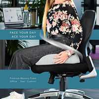 Nouveau coussin en mousse à mémoire de forme rebond lent chaise de bureau de voiture belle fesse Coccyx soulagement de la pression coussin doux noir