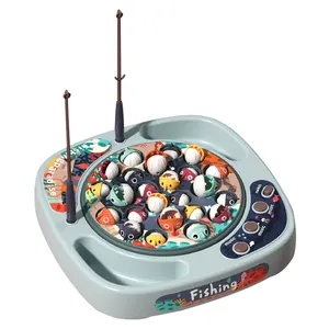 钓鱼游戏玩具套装带旋转板 | 带6首音乐歌曲包括24鱼6大 & 21小鱼
