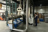 Usine de fabrication d'aliments pour poissons, extrudeuse de nourriture flottante à double vis SLG95, ligne de production automatique 1-2TPH, conception personnalisée