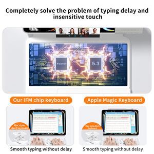 IPad Pro 11 & Air 4/5/6 10.9 인치 연필 슬롯 및 트랙 패드 Folio 키보드 케이스를위한 사용자 정의 무선 태블릿 키보드 케이스 - Product Image 4