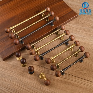 JAYHOO French Style Antique Bronze Cabinet <b>Handles</b> Walnut Wood Bar <b>Pulls</b> Drawer Wardrobe <b>Door</b> Hardware - Product Image 2