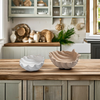 Haute qualité en céramique grande assiette et bol coquillage Figurines enfants cadeaux accessoires de Table objets décoratifs