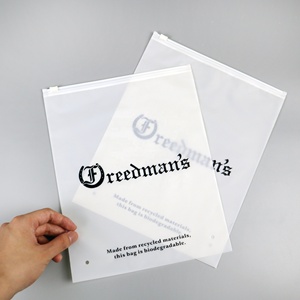 Tùy chỉnh <span class=keywords><strong>in</strong></span> Logo T-Shirt phân hủy sinh học Dây Kéo Túi Nắp kéo mờ compostable Zip khóa túi cho quần áo bao bì - Product Image 2