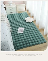 Tapis en polyester écologique à poils longs, imitation fourrure de lapin, couleur unie, pour salon et maison