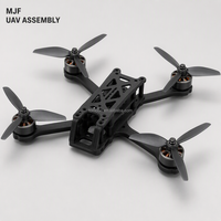 Châssis de drone MJF imprimé en 3D en nylon PA12-CF fibre de carbone, prototype de R&D UAV Multi Jet Fusion, personnalisé OEM