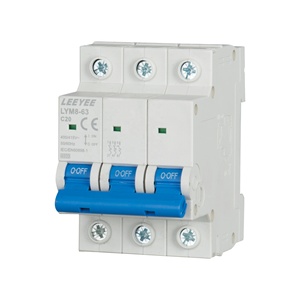 3pole 1-63A Miniature Circuit Breaker Din Rail White AC Mcb