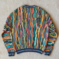Pull en tricot DiZNEW pour hommes, sur mesure, de haute qualité, patchwork, tendance, grandes tailles pour hommes
