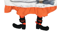 Couvre-lit d'Halloween personnalisé avec motif de crâne d'araignée orange, 100% polyester, design brodé vintage