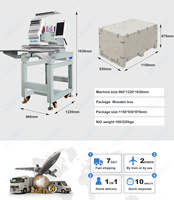 Machine à broder informatique à tête unique 400*600mm, 12 aiguilles, 1200 tr/min, mini pour vêtements, avec écran tactile 10 pouces, nouvelle