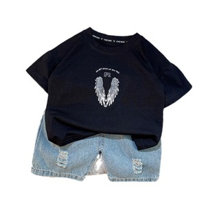 Completo Estivo per Bambini con Maniche Corte e Motivo a Ali, Stile Coreano, Abbigliamento per Bambini, Set Leggero per Neonati <span class=keywords><strong>di</strong></span> 1 Anno - Product Image 5