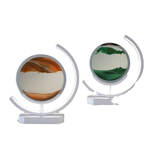 ไฟทรายไหลศิลปะนาฬิกาทรายไฟ LED เคลื่อนย้ายทรายภาพศิลปะ Quicksand ภาพวาด 3D แบบไดนามิกด่วนทรายโคมไฟตารางโคมไฟ - Product Image 5