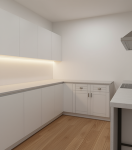 Mobile base da cucina moderno Sunique Sydney White Shaker, 30 pollici di larghezza, 24 pollici di profondità, da parete, con 2 cassetti - Product Image 2