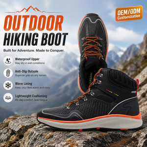 Bottes de randonnée imperméables haut de gamme, chaussures de trekking d'extérieur, bottes de montagne montantes, antidérapantes, durables, avec semelle amortissante pour homme - Product Image 2