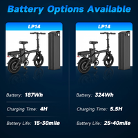Vélo électrique pliable 14 pouces 250W avec double amortisseur et batterie 9Ah – Stock USA – Idéal pour la ville