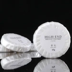 Wholesale factory custom logo white mini round size travel toilet bar hotel amenities bath soap disposable