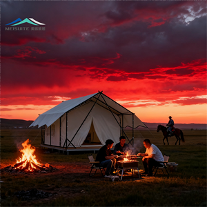Tente de Glamping Safari Double Couche Semi-Permanente de Luxe, Imperméable et Ignifuge, Idéale pour Hôtels de Luxe et Aventures de <span class=keywords><strong>Camping</strong></span> en Plein Air - Offre Spéciale - Product Image 1
