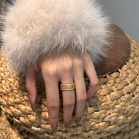 Bague en argent sterling 925 avec zircon cubique, style hip-hop Dylam, largeur 8,5 mm, motif en chevrons spacieux