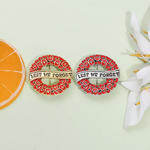 <span class=keywords><strong>Lest</strong></span> chúng ta quên nhớ ngày men <span class=keywords><strong>pin</strong></span> màu Đỏ thuốc phiện hoa Trâm ve áo huy hiệu đồ trang sức quà tặng cho binh sĩ bạn bè - Product Image 2