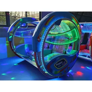 لعبة لعبة الكرنفالات في الهواء الطلق 360 درجة سيارة كهربائية دوارة بزاوية إضاءة LED لعبة لعبة سيارة مرحة 360 درجة لعبة لعبة بار مون ووك