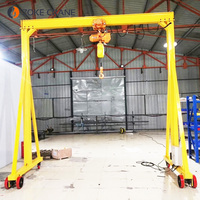 Mini-grue portique à roues de 3 tonnes avec chenilles, mini-grue portique électrique RTG portable de 5, 8 et 10 tonnes, grue portique mobile