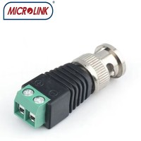 Connecteur vidéo BNC mâle de type vis pour bornier, idéal pour la vidéosurveillance