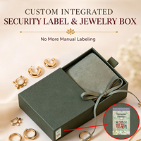 Boîte à bijoux magnétique en gros avec authentification par code QR, boîte cadeau anti-contrefaçon personnalisée pour bagues, logo de marque