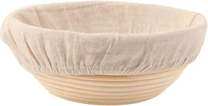 Panier à levure rond en rotin de 8,5 pouces pour <span class=keywords><strong>boulanger</strong></span>, bol à levure pour la pâte avec doublure pour la cuisson du <span class=keywords><strong>pain</strong></span> <span class=keywords><strong>au</strong></span> <span class=keywords><strong>levain</strong></span> - Product Image 2