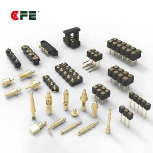 ピンコネクタシングル列真鍮ポゴピンコネクタ2.54mmブラックシングルオス12V 2Aスプリングロードピンコネクタ - Product Image 5