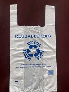 Impresión de logotipo personalizado Supermercado HDPE/LDPE Chaleco Mango Bolsa de compras Pla Bolsas de plástico transparente para camisetas - Product Image 5