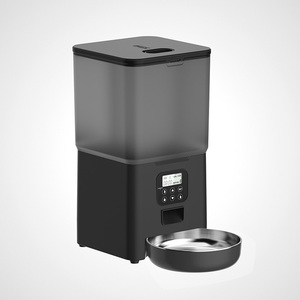 Distributeur intelligent de nourriture sèche de 5l avec séparateur 10s d'appel de repas et de minuterie, 50 Portions 6 repas par jour pour chat chien animal de compagnie - Product Image 1