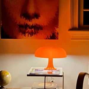 Lampe de table moderne en ABS et aluminium, design champignon, avec contrôle par bouton USB pour température de couleur/luminosité réglables, design simple pour - Product Image 5