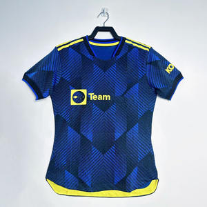 Camiseta de Fútbol Retro <span class=keywords><strong>del</strong></span> United 21-22, Segunda Equipación Azul, Camiseta de Fútbol <span class=keywords><strong>UTD</strong></span>, Uniforme de Fútbol Vintage - Product Image 1