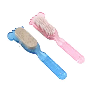 plastic with handle foot shape double side scholl manufacturer pedicure foot scrubber foot file refill