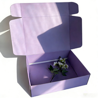 Luxuriöse Lila Papier-Geschenkbox mit Matt-Laminierung Individuelles Logo Recycelt für Make-up Haar Socken Pelz-Großhandel Kosmetikverpackung