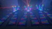 Costume de robot sur échasses à LED programmable RGB avec écran LED en coton pour Halloween, anniversaire, boîte de nuit, DJ, scène, festival