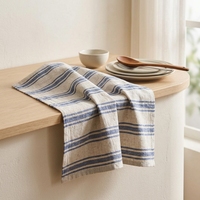 Essuie-tout en coton rayé lavé, réutilisable, absorbant, doux, pour la maison, le restaurant et les événements