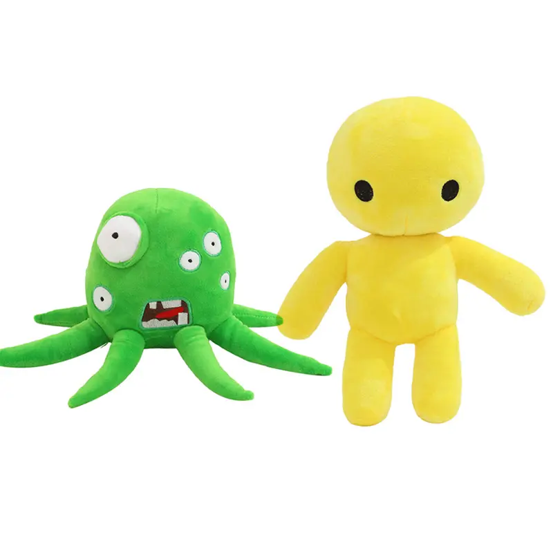 18-30cm New Game Wobbly Life Plush Toys Cute Soft Stuffed Green Monster Pillow Dolls for Kid Christmas Birthday Gift