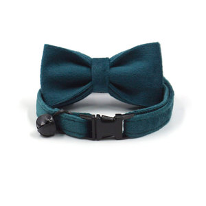 Collar <span class=keywords><strong>de</strong></span> terciopelo para <span class=keywords><strong>mascotas</strong></span>, el <span class=keywords><strong>mejor</strong></span> fabricante oem chino, suministros para <span class=keywords><strong>mascotas</strong></span>, pajarita, cinturones para gatos, campana - Product Image 4