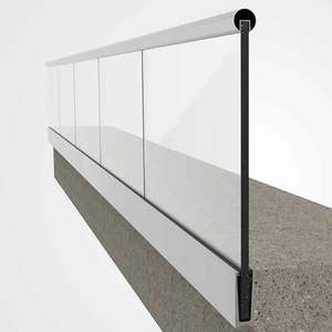 Vente en gros 6063 aluminium U Channel système de garde-corps en <span class=keywords><strong>verre</strong></span> sans cadre balcon pont escalier <span class=keywords><strong>terrasse</strong></span> piscine Base chaussure <span class=keywords><strong>balustrade</strong></span> - Product Image 1