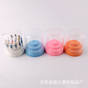 48-Hole Bur <b>Box</b> Round Transparent Storage Case Dental Drill Bit Holder Display Stand For Dental Materials Wholesale - Product Image 2